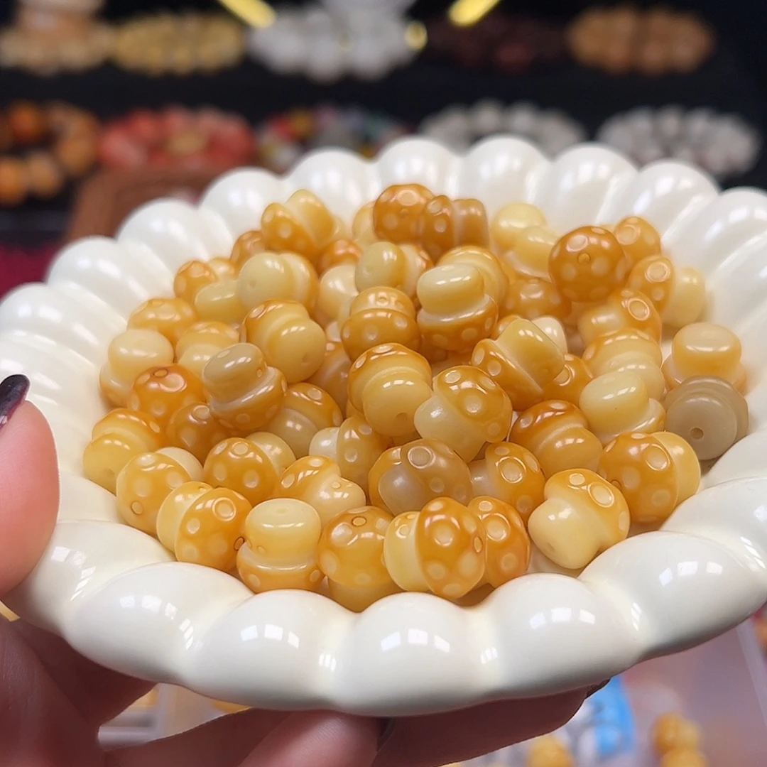菩提根/象牙果手串卡13左右炭烤蘑菇22颗