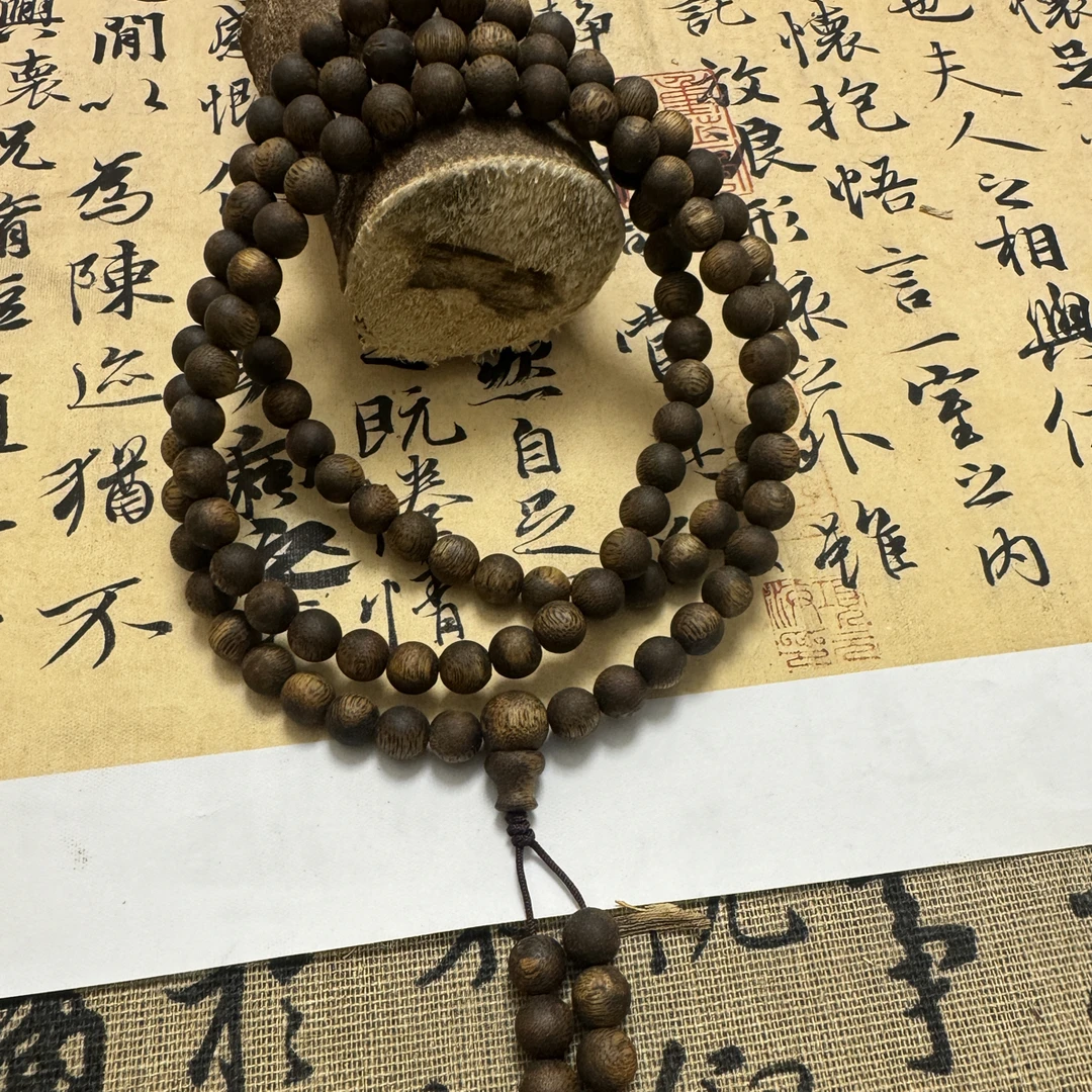 沉香沉香绿奇楠多圈7mm20克