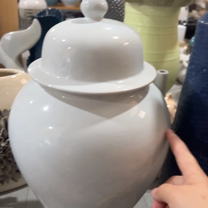 陶瓷花瓶摆件外贸出口微瑕捡漏高42口14公分