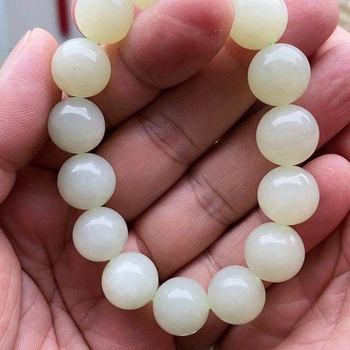 【闪购商品】未镶嵌手链和田玉14晴水有棉