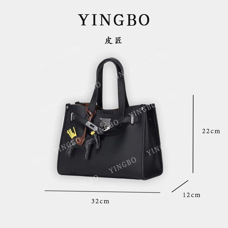 【英柏甄选】GQ-2986中-黑色 然与纯小众设计感时尚单肩包百搭女包