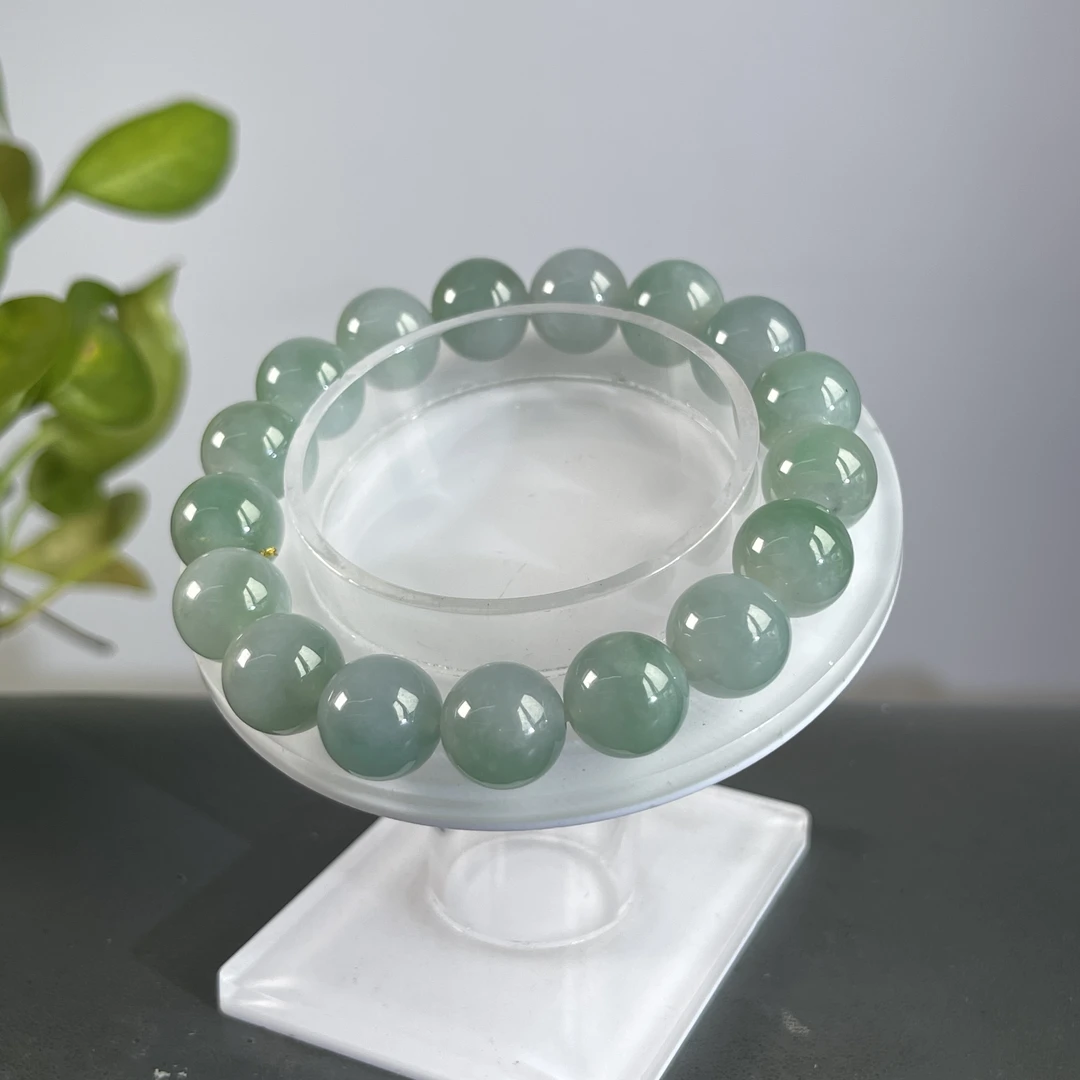 JXB01-148  天然缅甸A货翡翠     翡翠手串