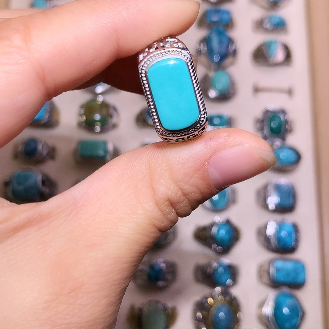 绿松石银S925镶嵌颈饰