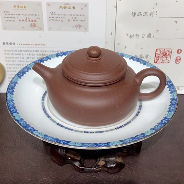 茶壶紫砂底槽清年迈老母亲制作160