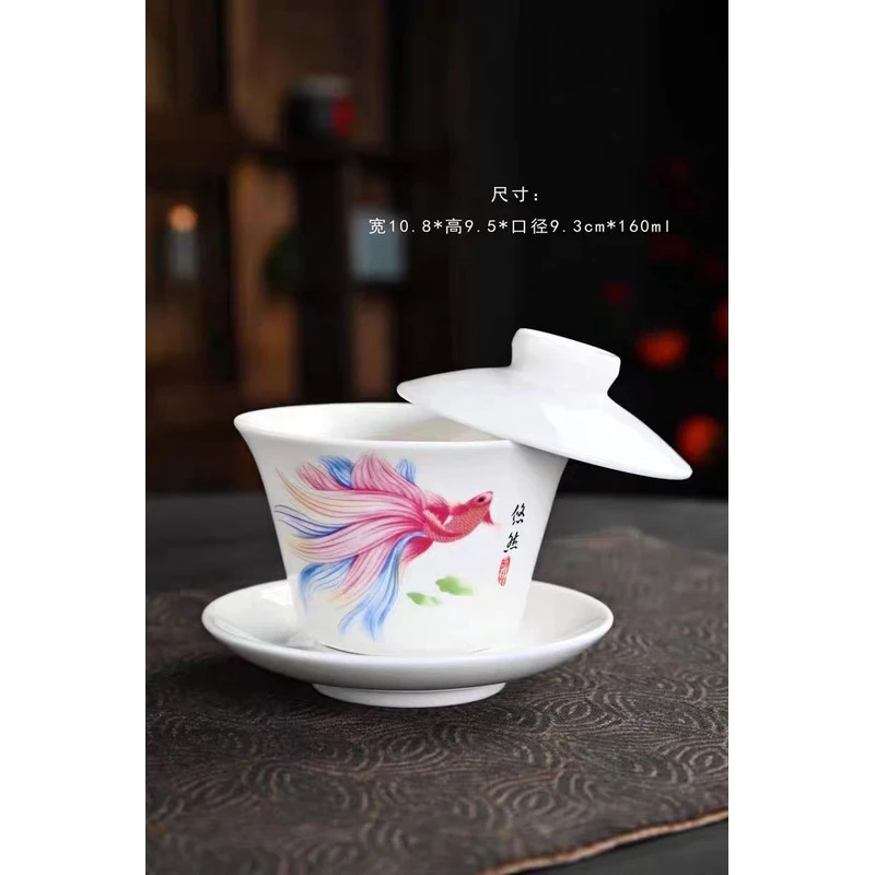 HSF0203金玉满堂悬停三才盖碗 0999