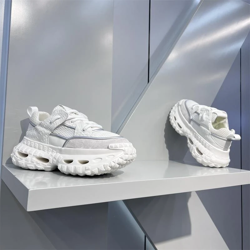 纪诗哲厚底老爹鞋男夏季透气镂空男鞋新品时尚百搭增高休闲运动鞋