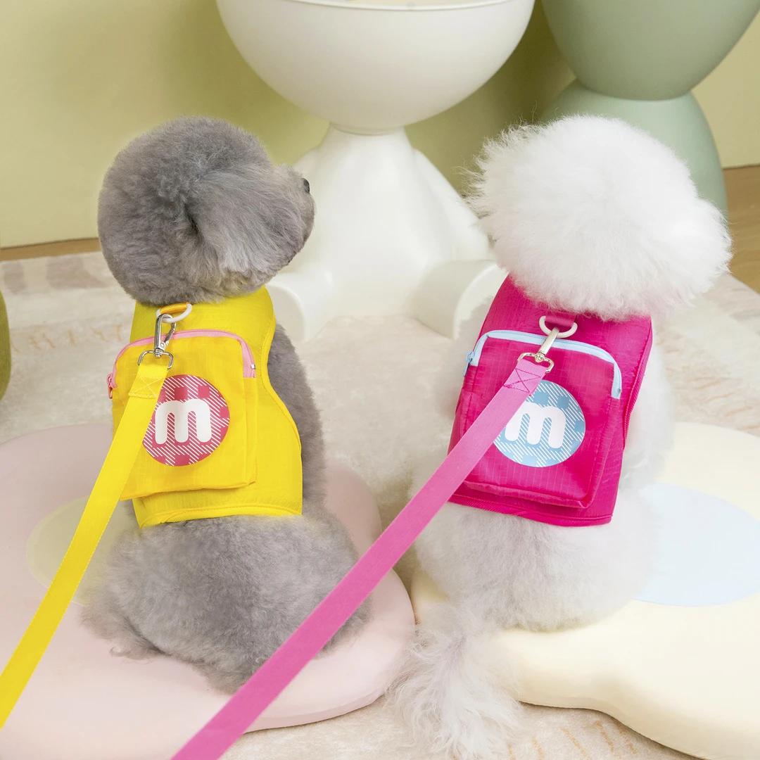宠物胸背带式自背包衣服幼犬狗狗自背包比熊泰迪狗狗牵引绳小书包
