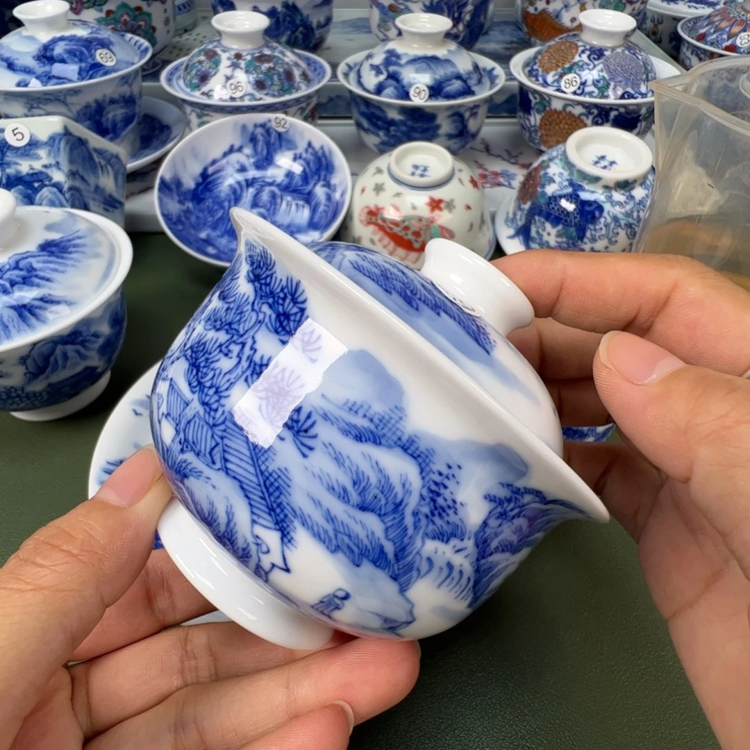 陶瓷景德镇纯手工纯手绘茶具木木29