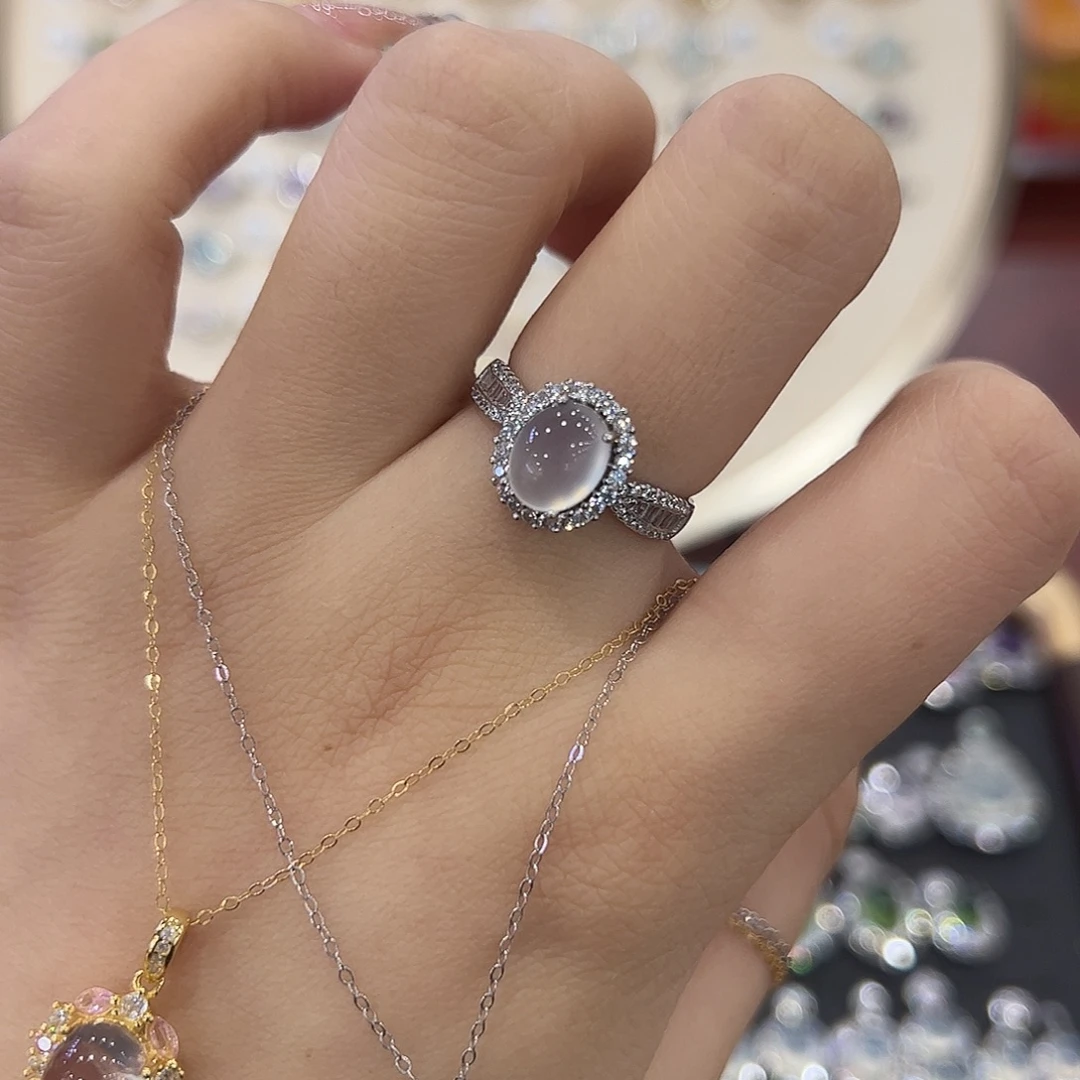 汪***噜蛇纹石玉银S925镶嵌饰品