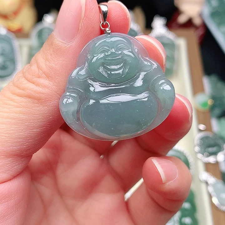 颈饰银S925镶嵌翡翠吊坠