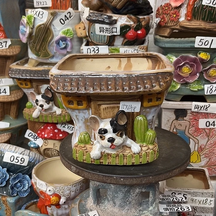 粗陶材质多肉花盆