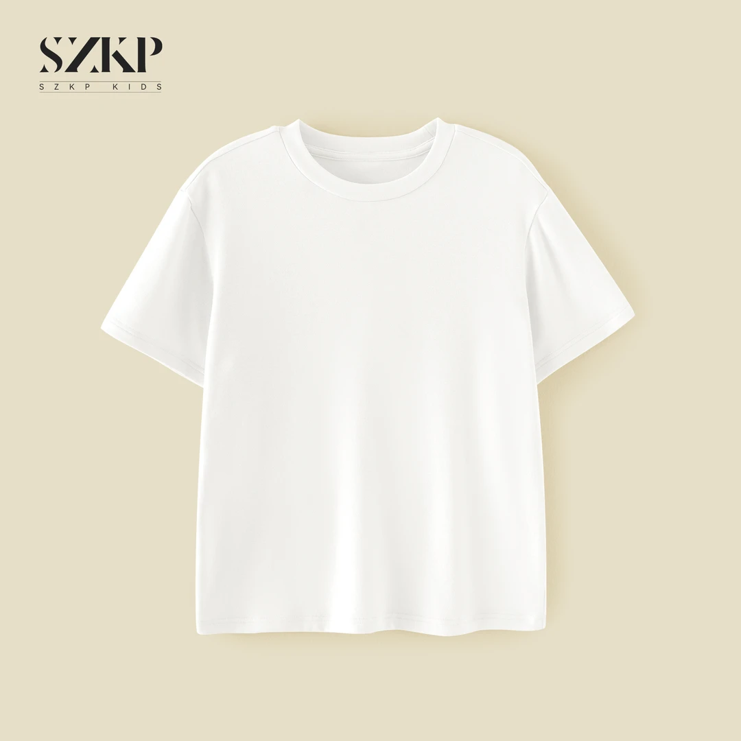 【SZKP】薄款透气纯色圆领短袖女童夏季新款儿童百搭t恤BGYX551396