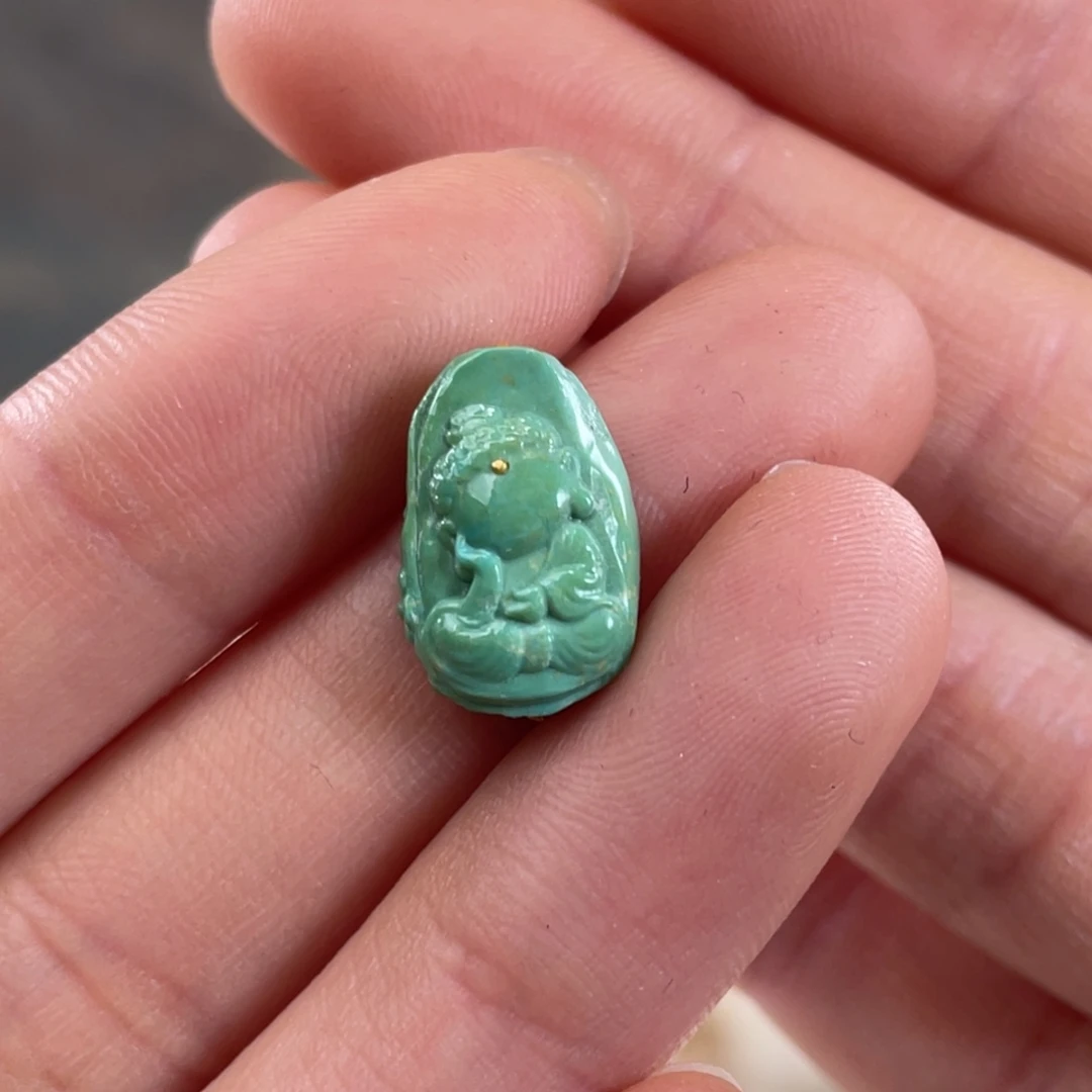 绿松石未镶嵌套链菜籽宝宝佛10+