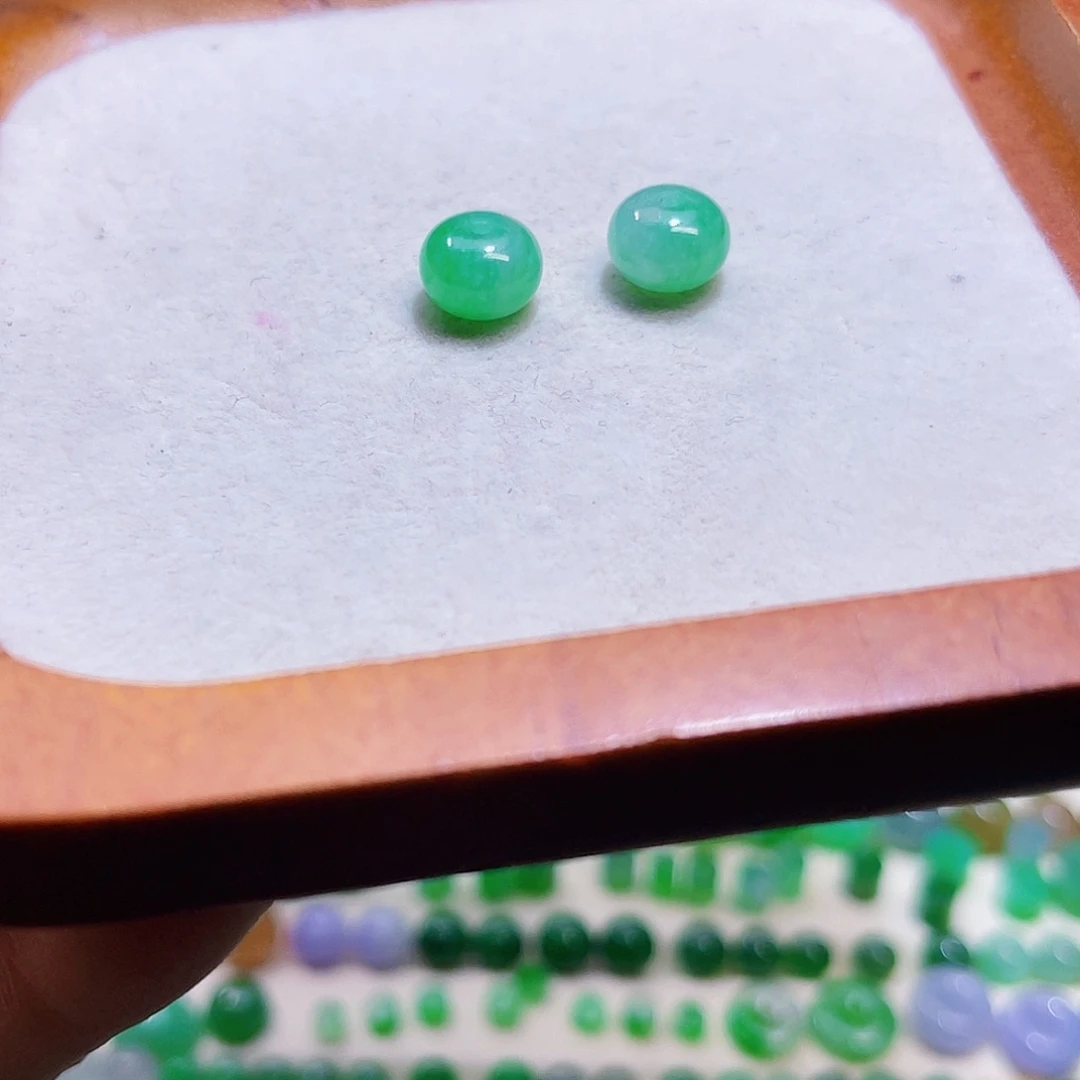 翡翠散珠天然缅甸翡翠珠子