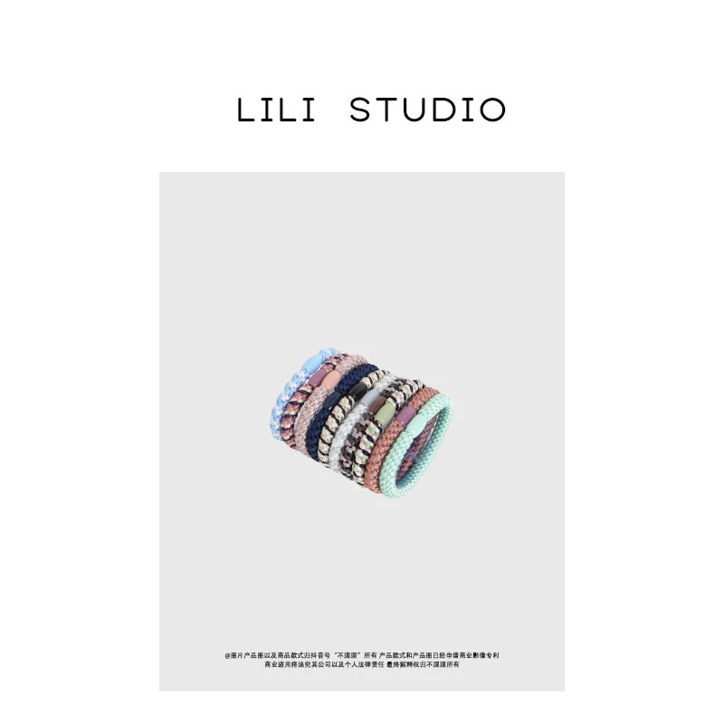 「彩丝心曲」不理理夏季新款小众女装时尚百搭彩色加粗耐用精致发绳