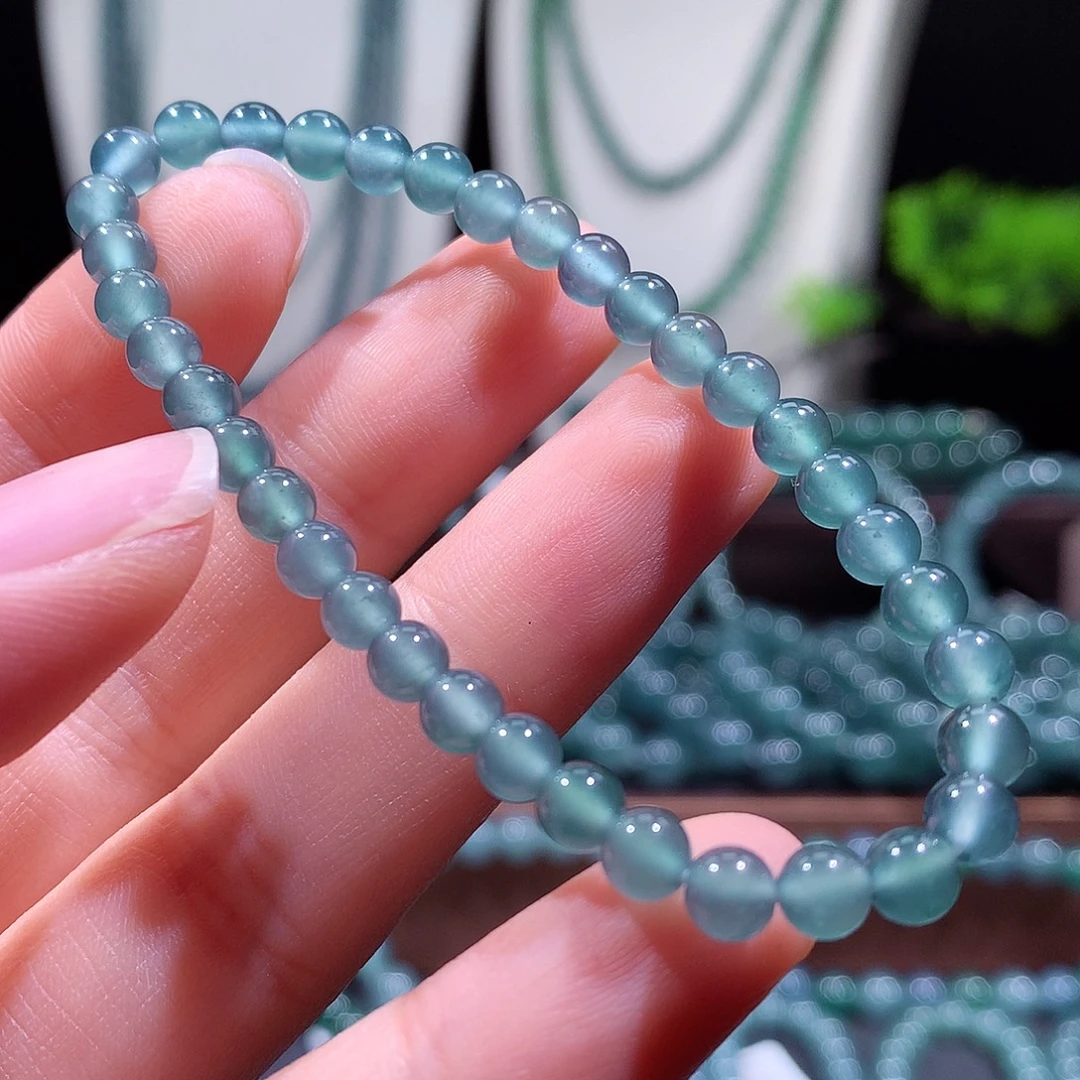 翡翠未镶嵌手链天然a货翡翠手串5