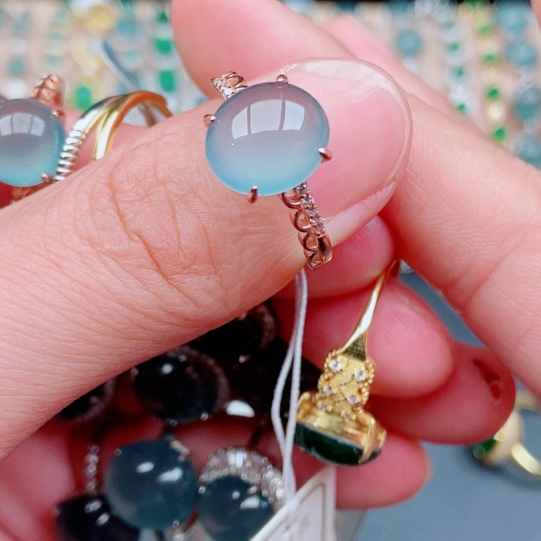 时***语翡翠银S925镶嵌戒指