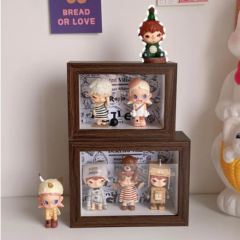 盲盒收纳相框7寸公仔手办小野diy场景画框透明中空桌面摆件六6寸
