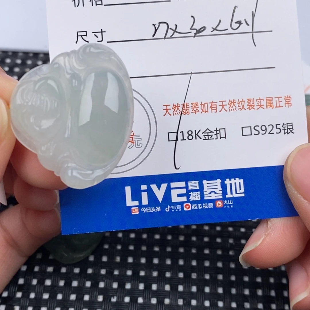 酒***蘇翡翠18K金镶嵌颈饰