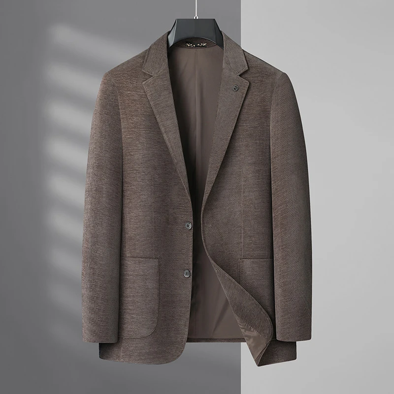 2025春秋新款加肥大休闲西服胖子商务单西200斤大码男士西装外套