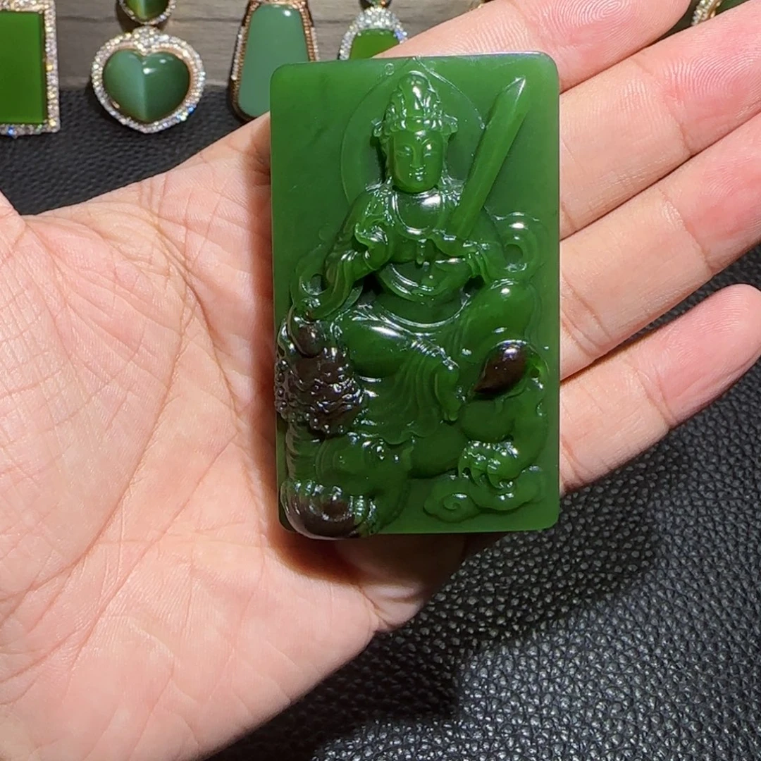 未镶嵌和田玉（碧玉）挂件坏****帝