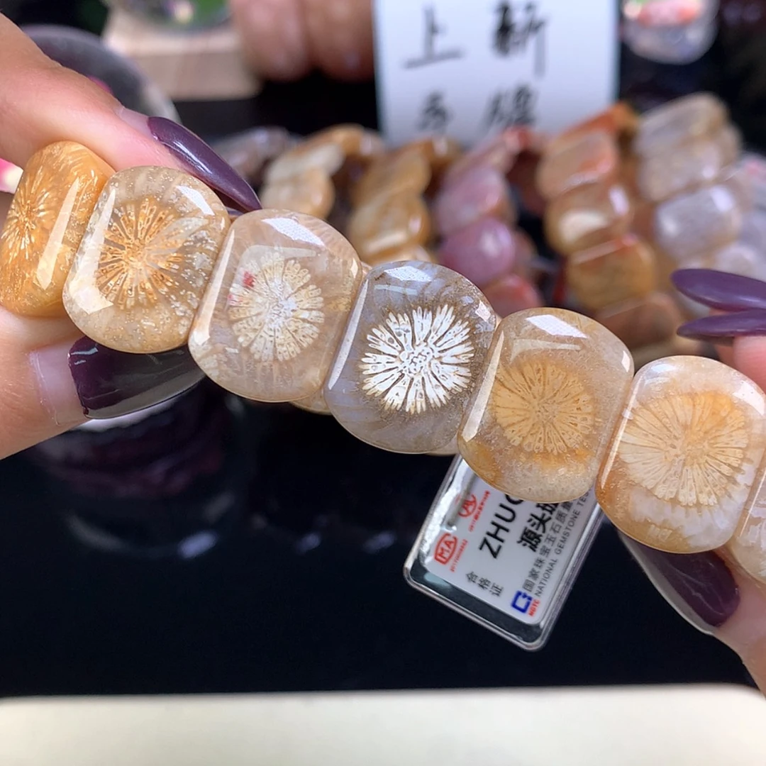【闪购商品】颈饰未镶嵌硅化珊瑚（珊瑚玉）上新手牌独秀单间花（16号）