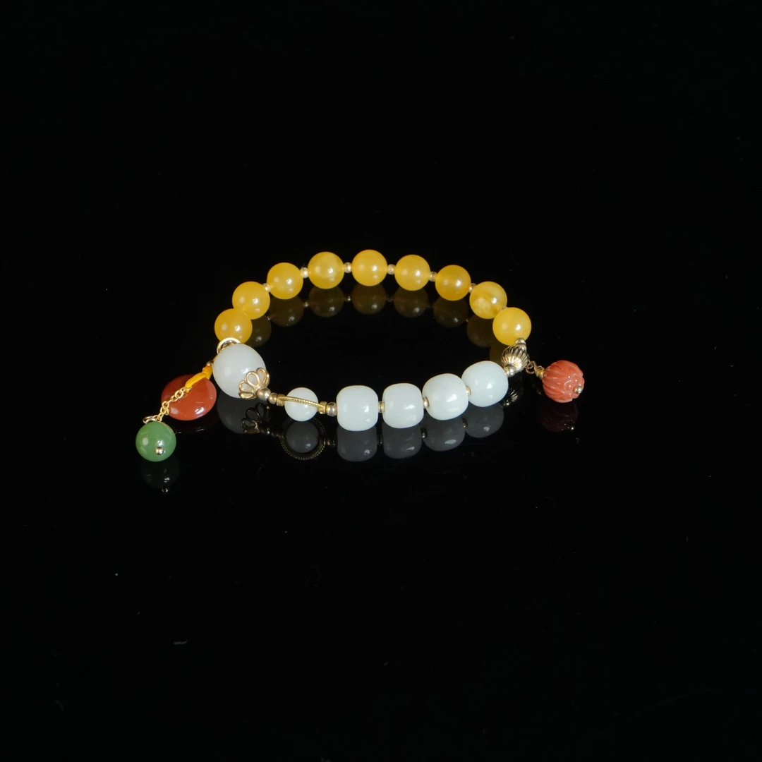 DY-M2479 蜜蜡圆珠diy手链 16.73g