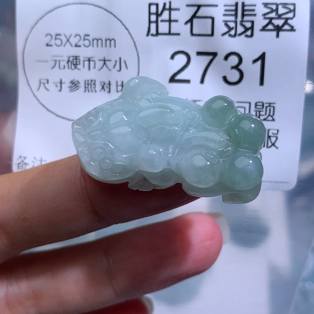 翡翠未镶嵌颈饰2731。