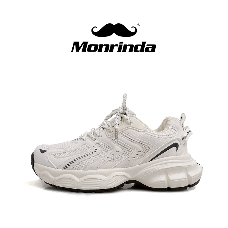 【韩国미린다】美年达凤羽男女同款老爹鞋时尚厚底运动鞋Q