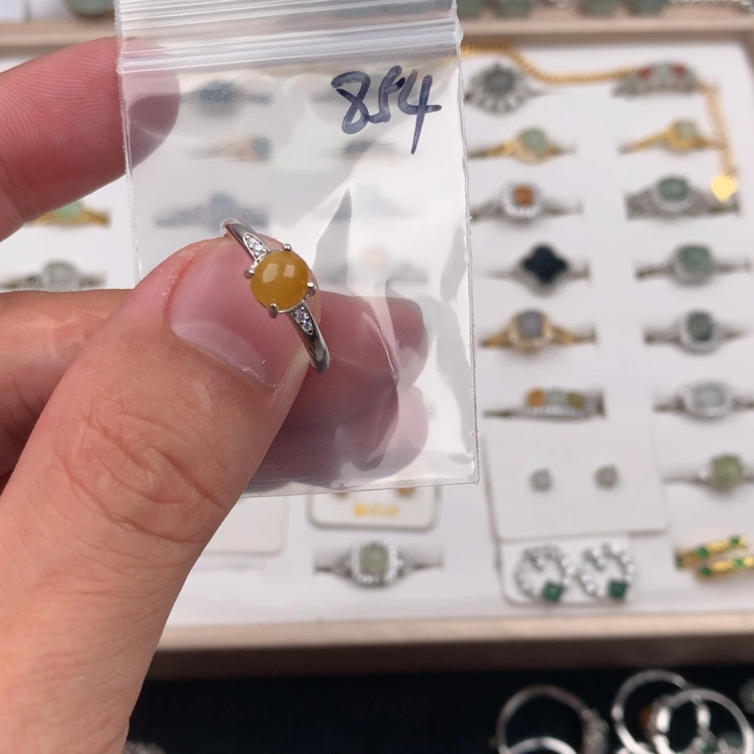 翡翠未镶嵌戒指854