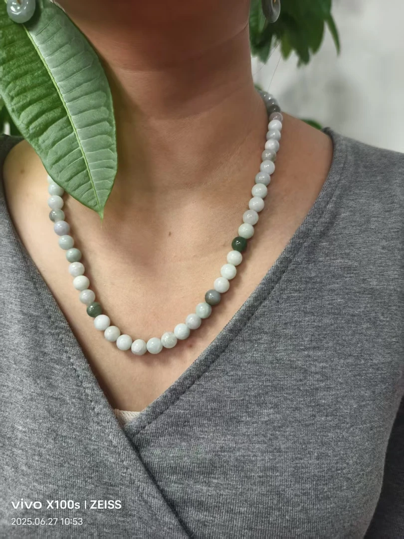 缅甸翡翠A货百搭项链