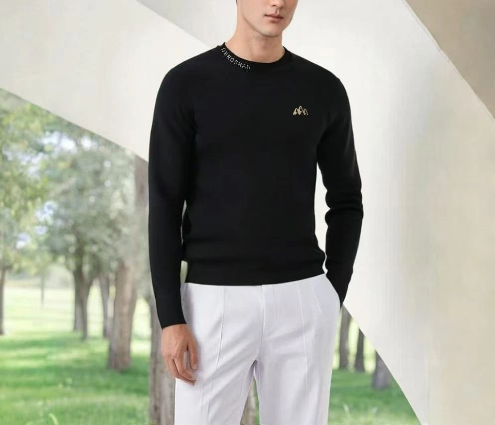 男士秋冬时尚伊力特圆领长袖7703