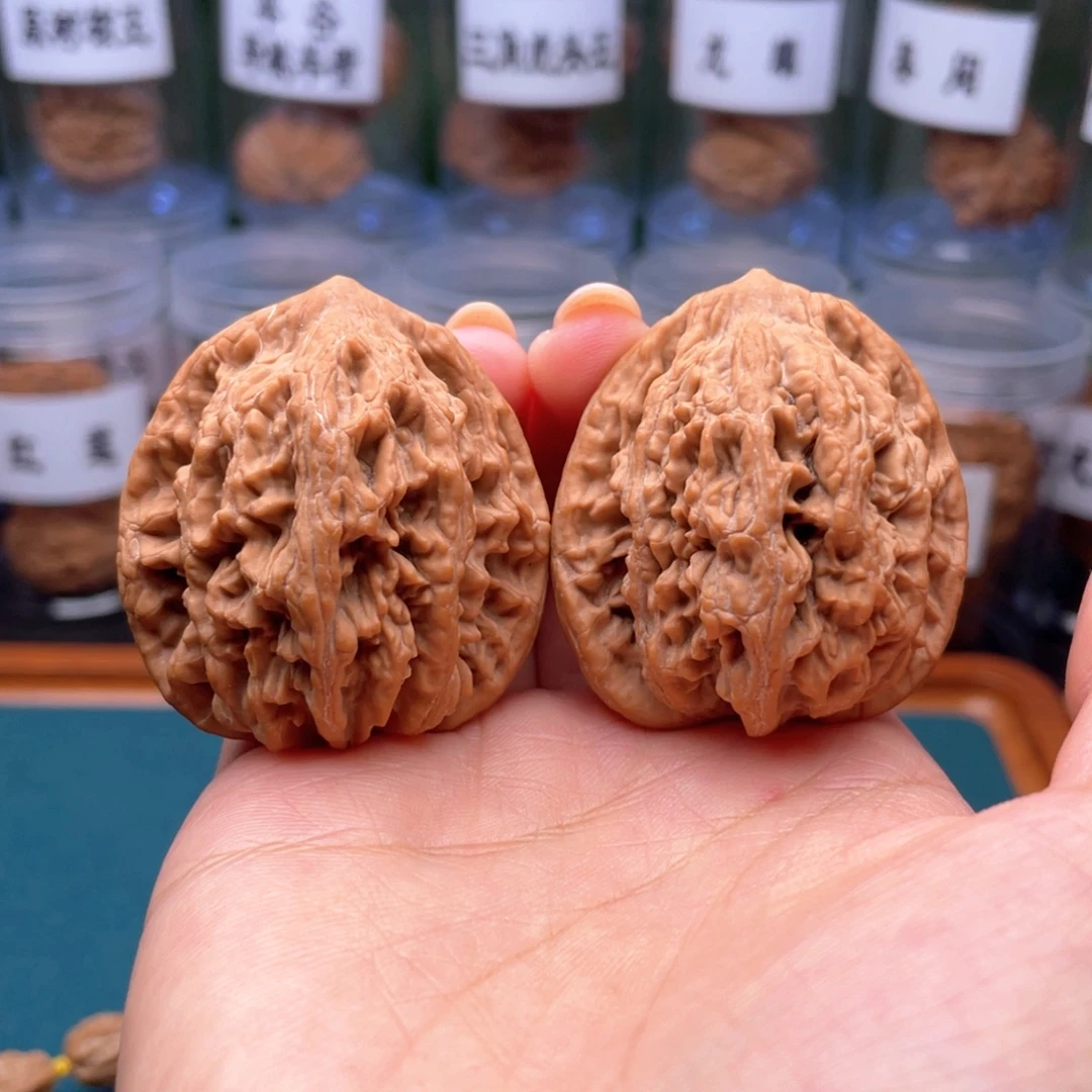 吊坠文玩核桃42尺全品麦穗虎头