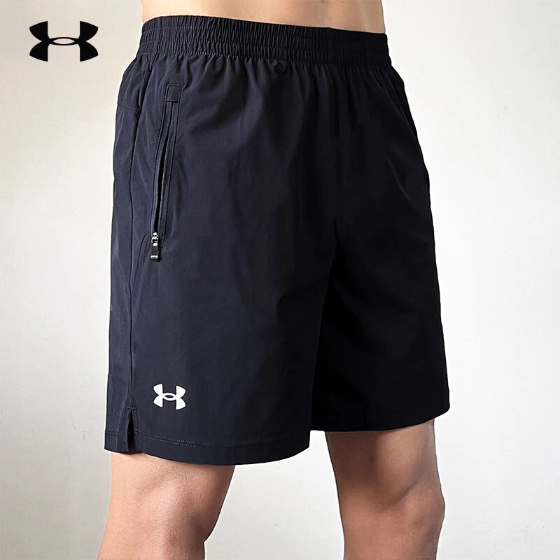 安德玛速干短裤男裤夏季篮球裤五分裤跑步运动裤薄款健身训练短裤