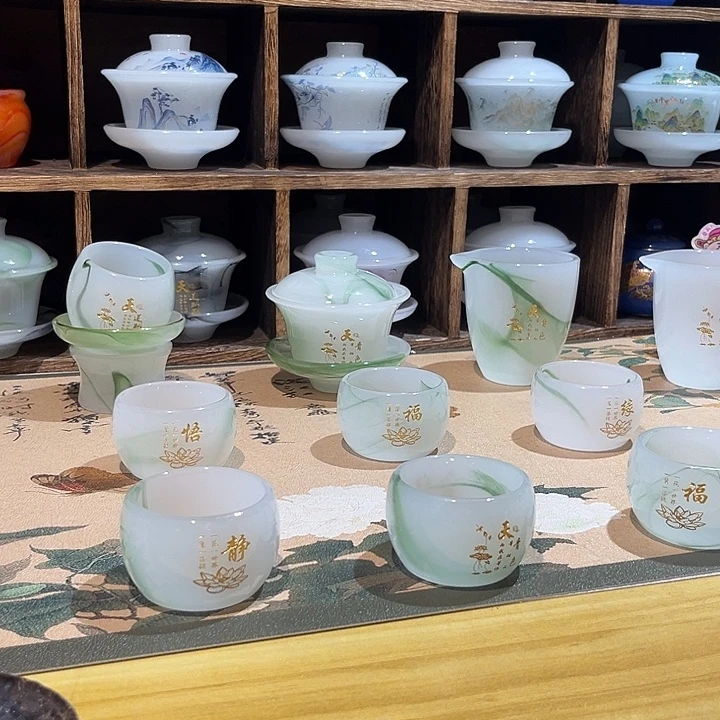 雷***司水绿刻字不带礼盒➕主人杯➕君子桶