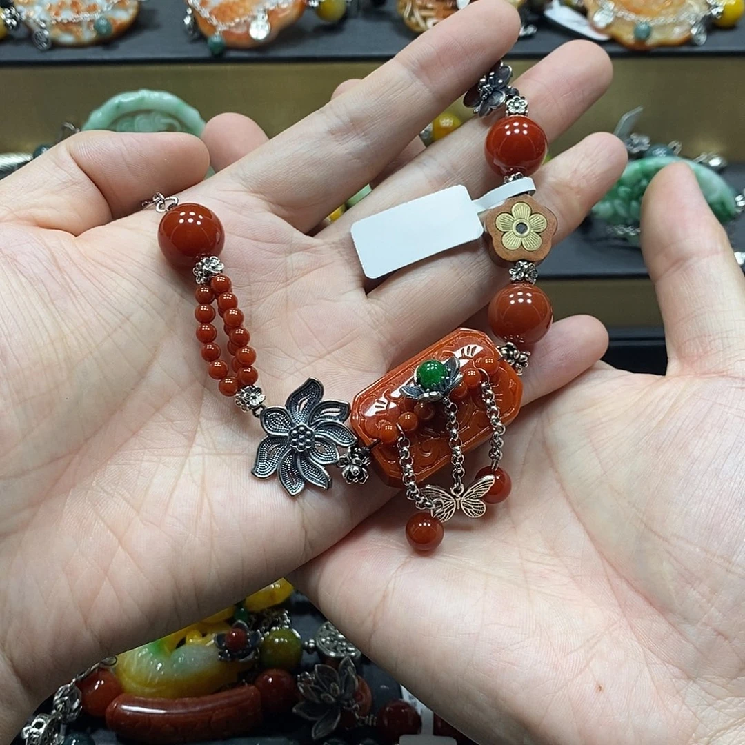 猫***娘翡翠未镶嵌手链手链