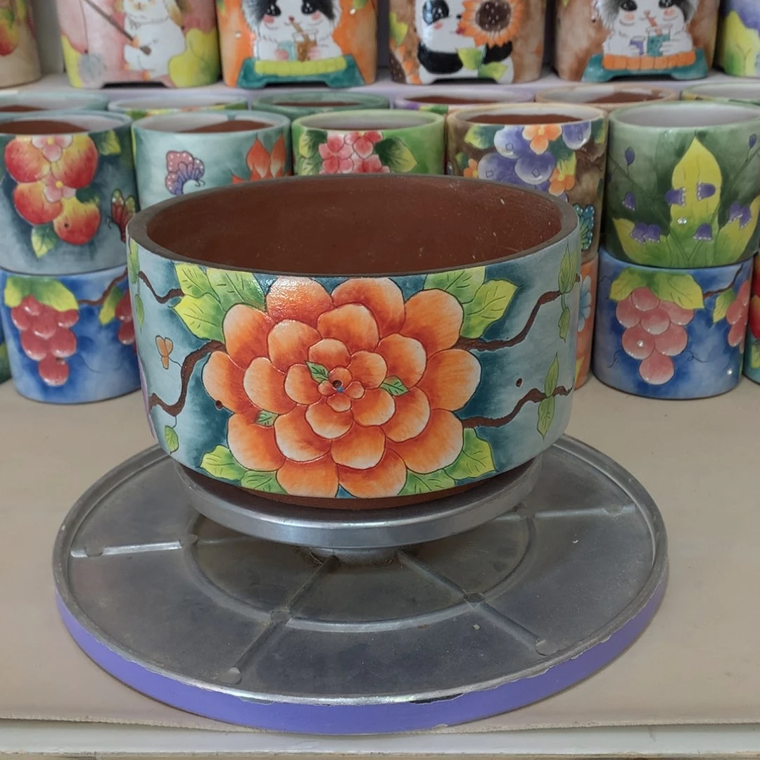 福利花盆，手绘花盆