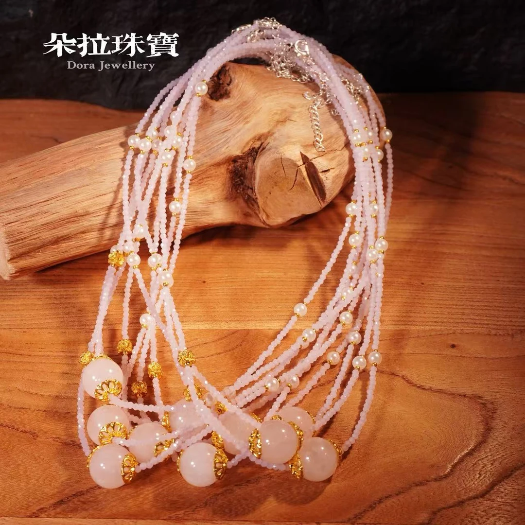 人间山茶  3149 粉水晶项链 多样性发其一
