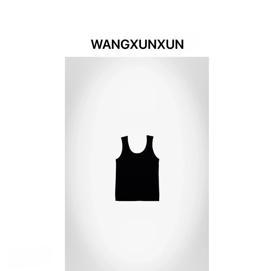 【WANGXUNXUN】经典简约纯色条纹针织背心