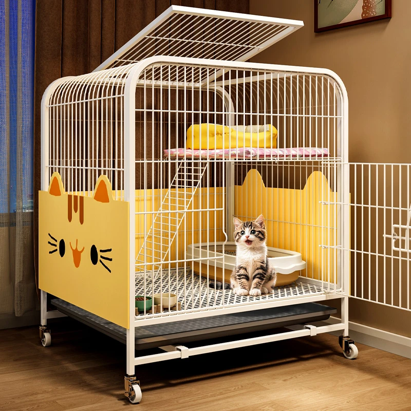 猫笼家用室内折叠不占地猫厕一体小户型别墅猫窝猫咪屋舍专用笼子