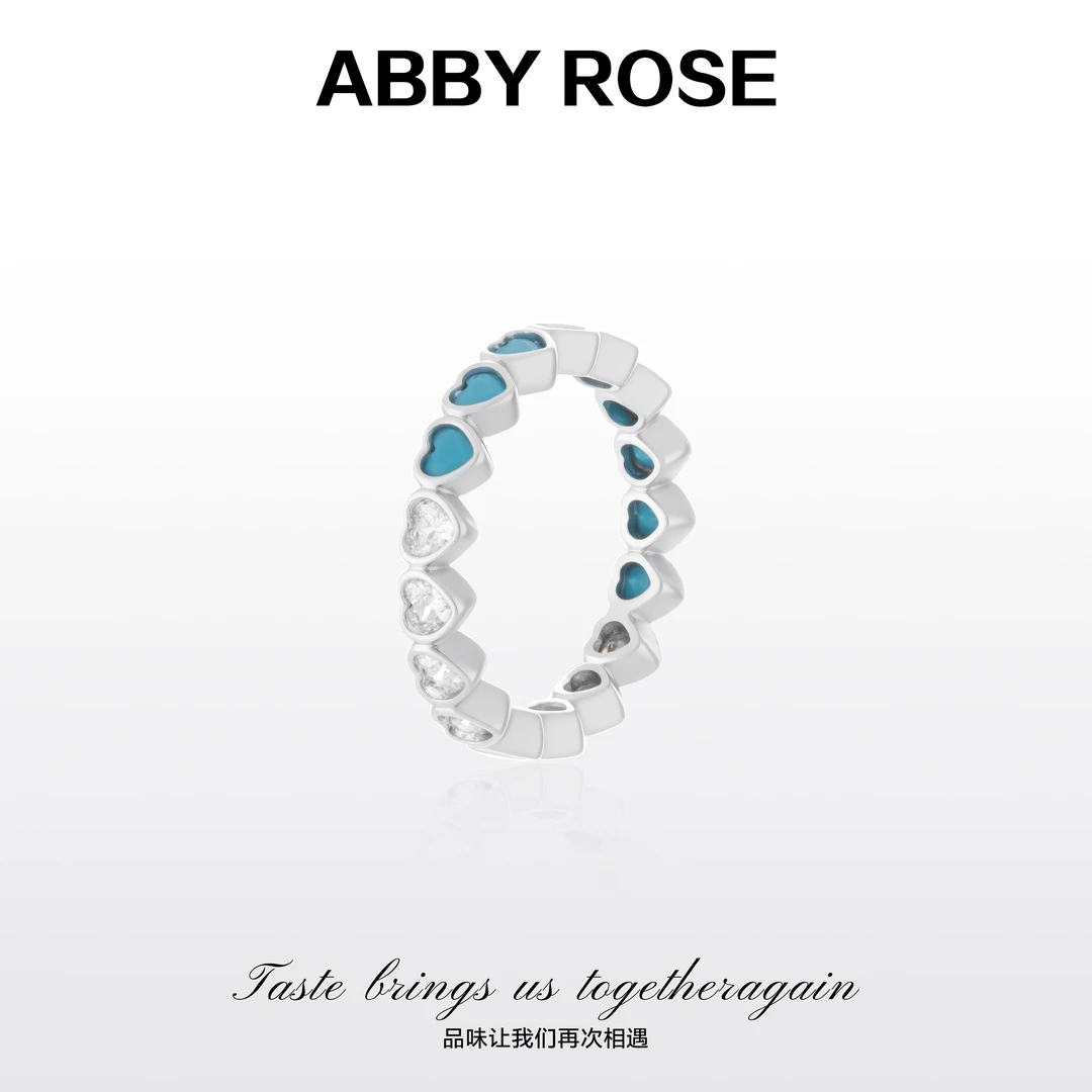 ABBY ROSE轻奢小众爱心戒指39A2+39B1