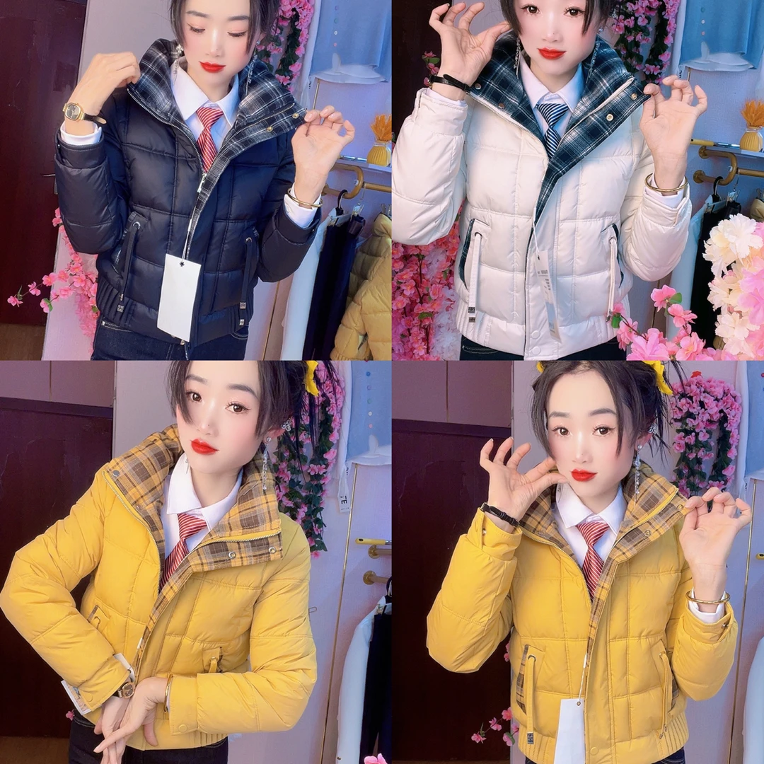冬季立领加厚保暖韩版修身显瘦洋气百搭休闲短款棉服外套