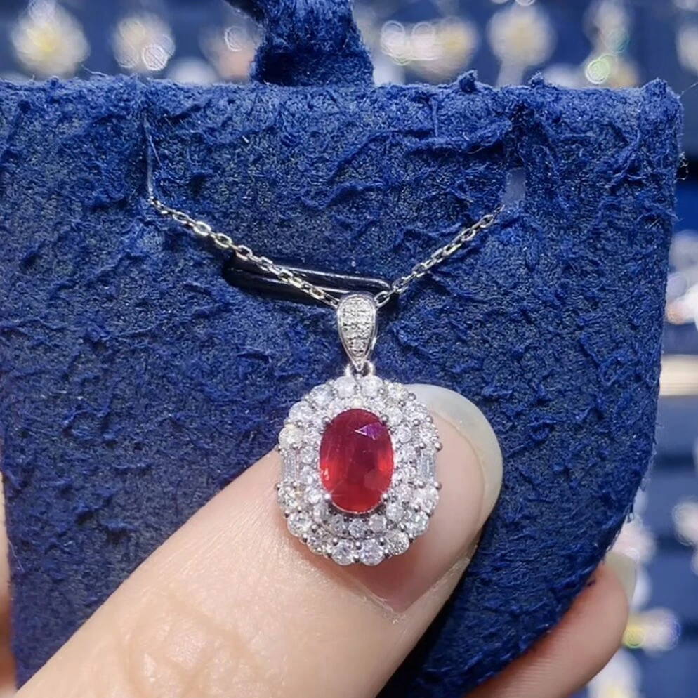 【蒂凡妮珠宝】18k金红宝石蛋面项链经典百搭 源头工厂价