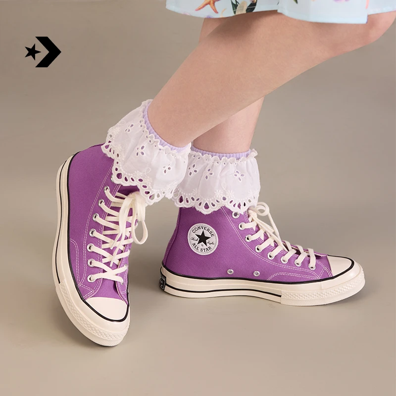 【葡萄紫】匡威1970S男女运动高帮休闲板鞋紫色CONVERSE A13330C