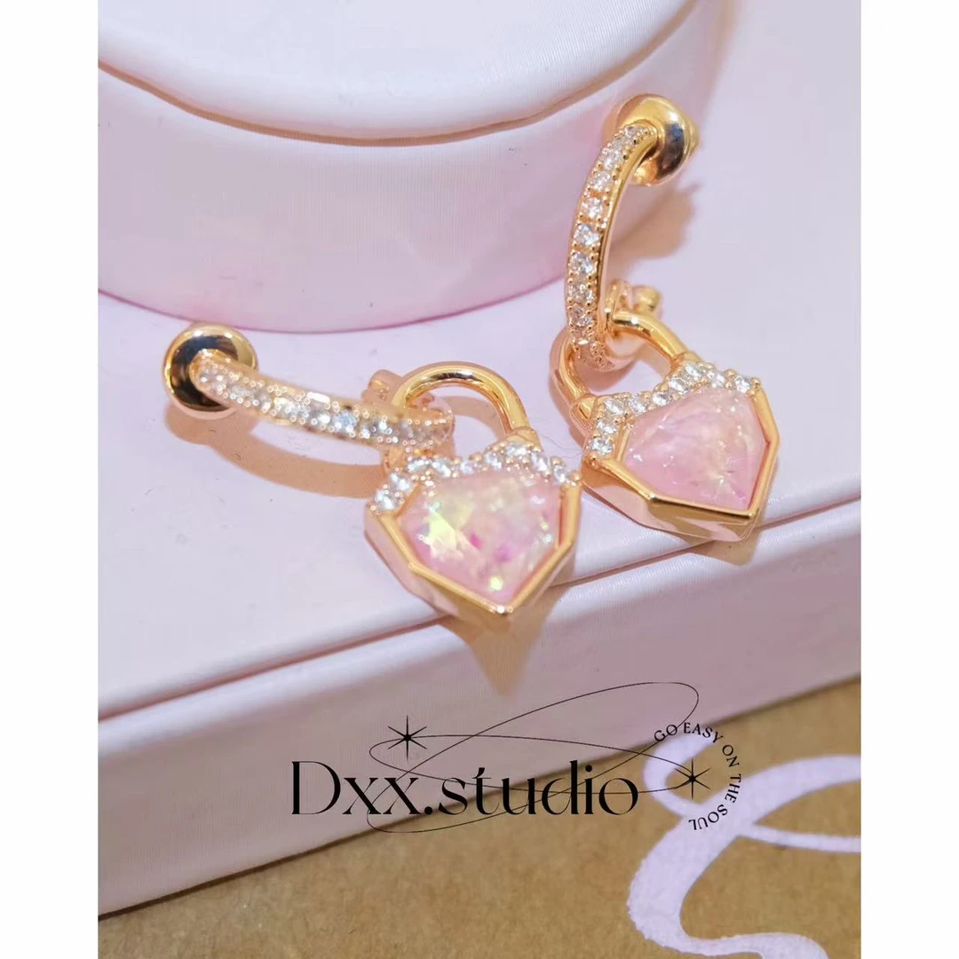 铜合金合成锆石耳饰 小众设计百搭ins耳饰52292