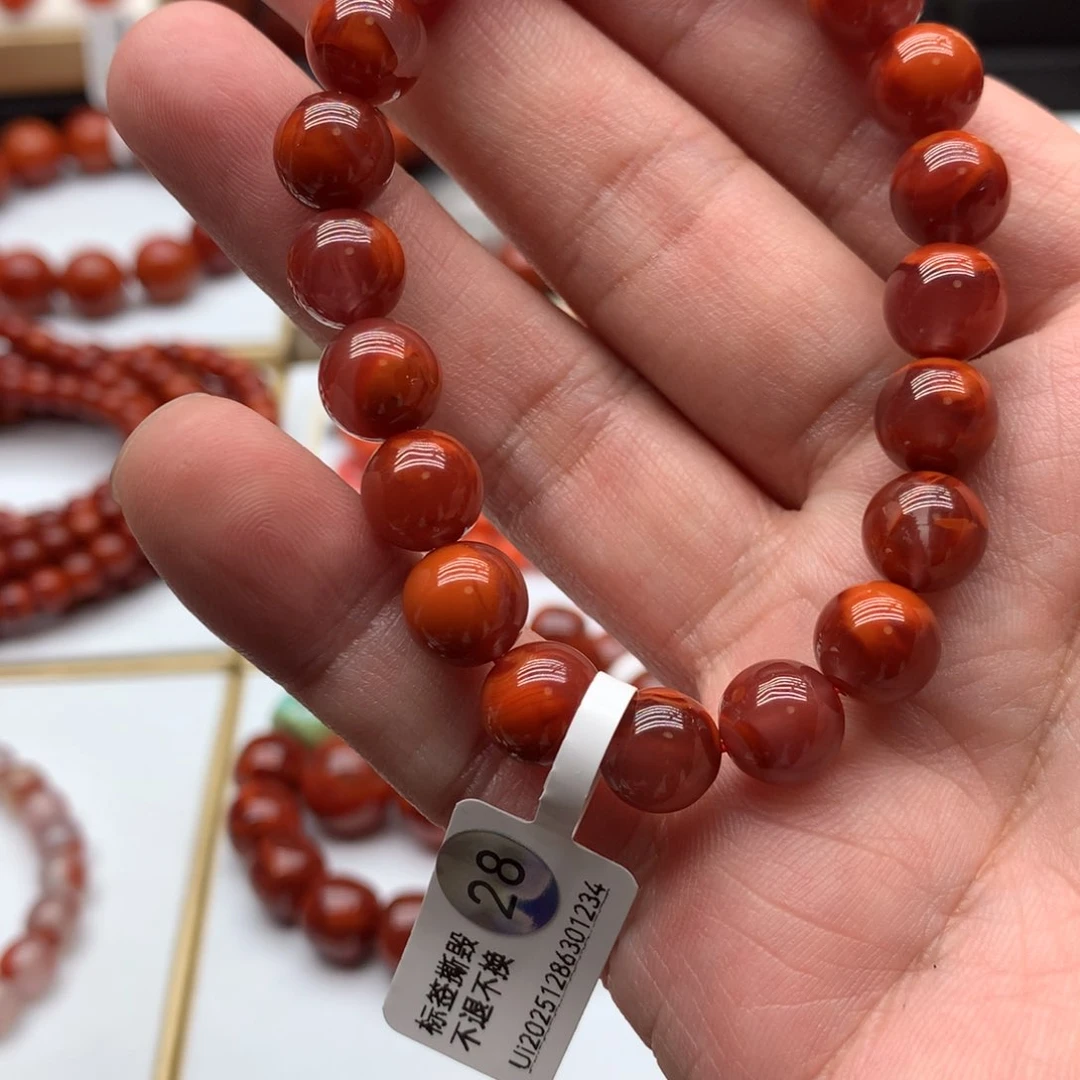 南红玛瑙手链未镶嵌