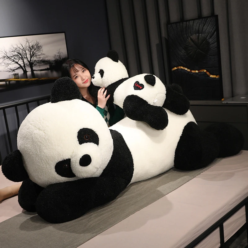 熊猫玩偶公仔床上超大号巨型毛绒玩具女生睡觉抱枕布娃娃生日礼物