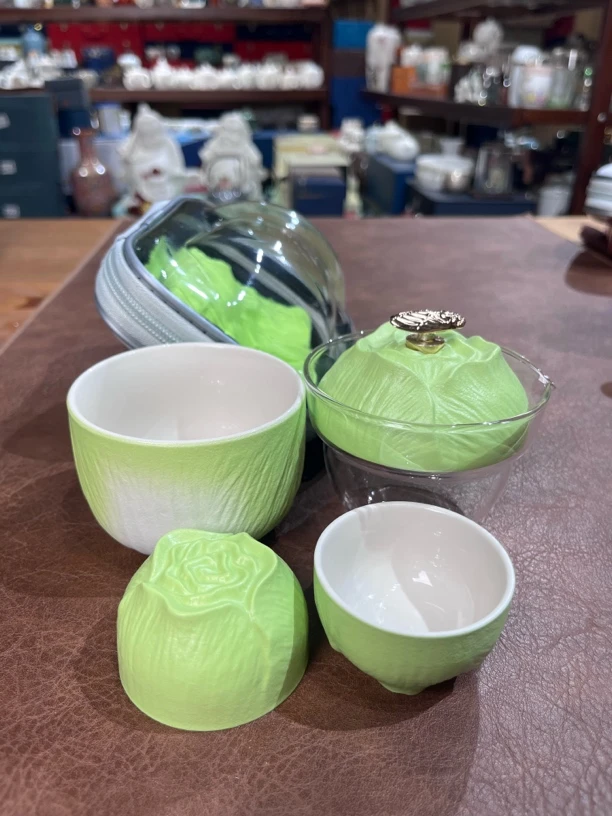 439白菜一壶三杯旅行茶具