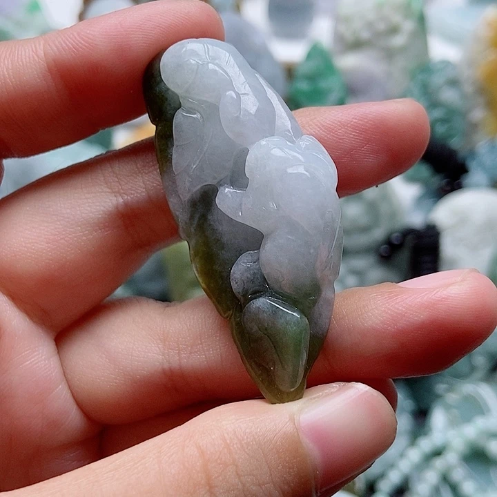 翡翠未镶嵌吊坠(不含链)1