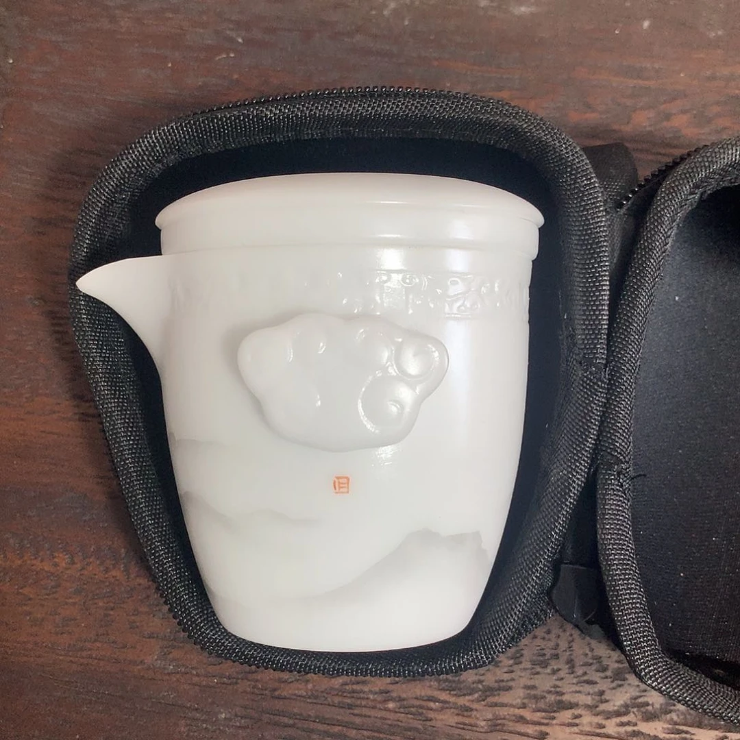 冰种素烧手绘旅行茶具